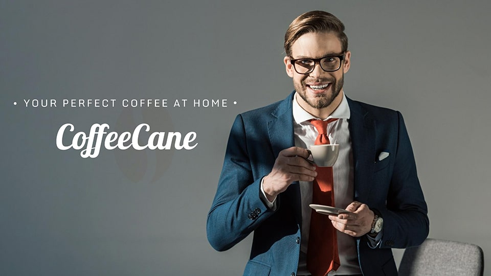 social media banner of coffee cane