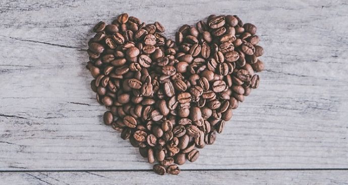 image of coffee beans in shape of love